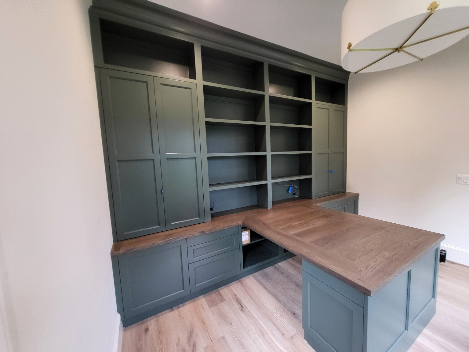 Built-in desk and storage from another angle