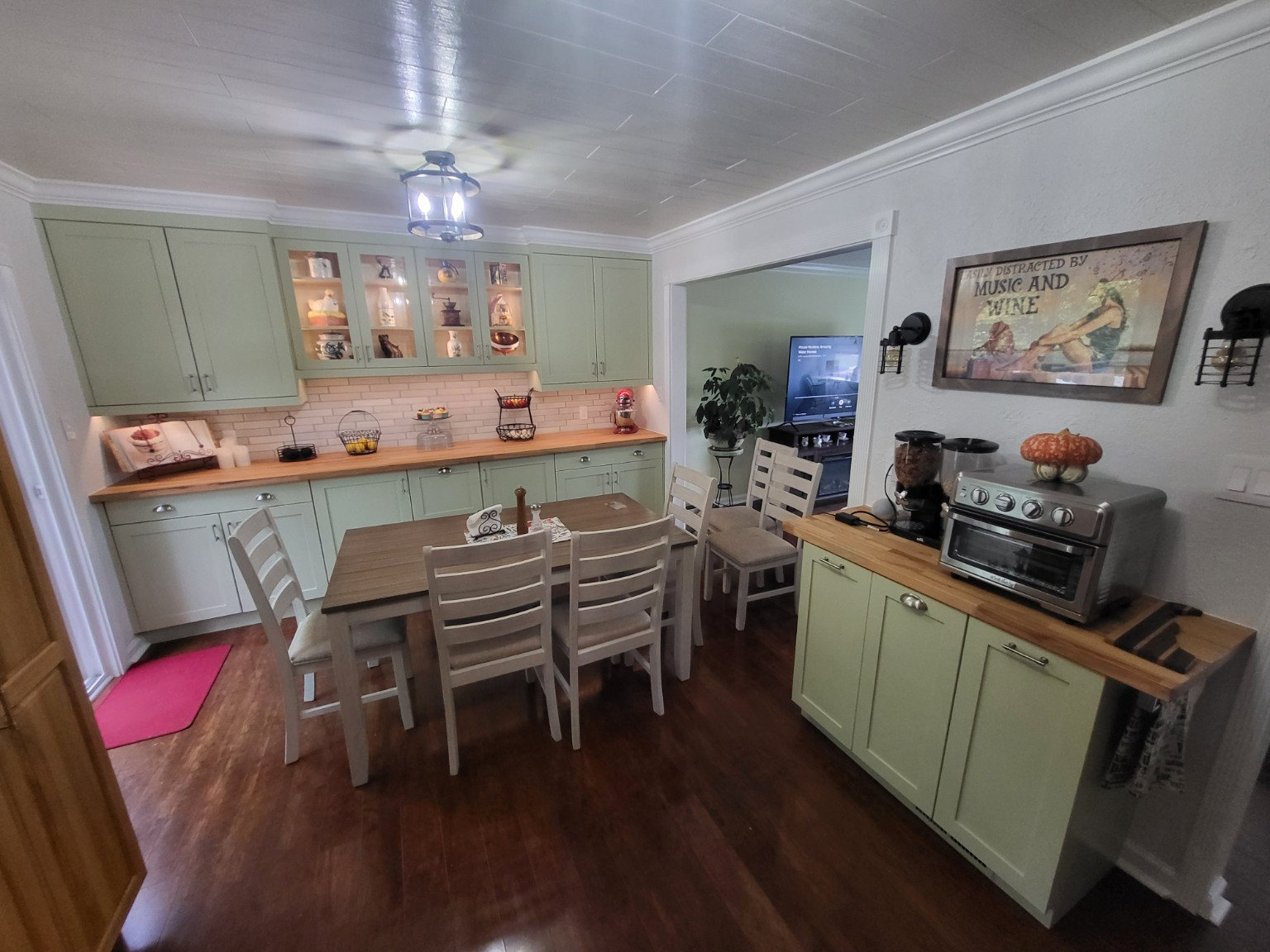 Complete cabinetry in the dining space